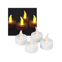 Candele LED tremolanti - giallo caldo -  5 pezzi